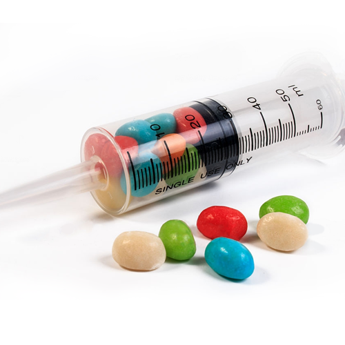 Syringe Filled with Confectionery