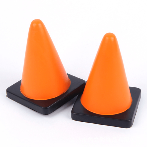 Funny stress shape reliever. Traffic cone shape. Squeeze to relieve tension and frustration. Full colour print with your logo. Express service.