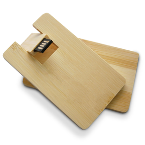 Wooden Credit Card Style USB Flash Drive